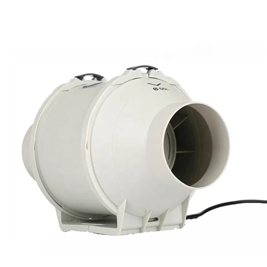 Ventilador centrífugo de conducto de flujo mixto de alta eficiencia de 28W, ventilador en línea de escape de ventilación